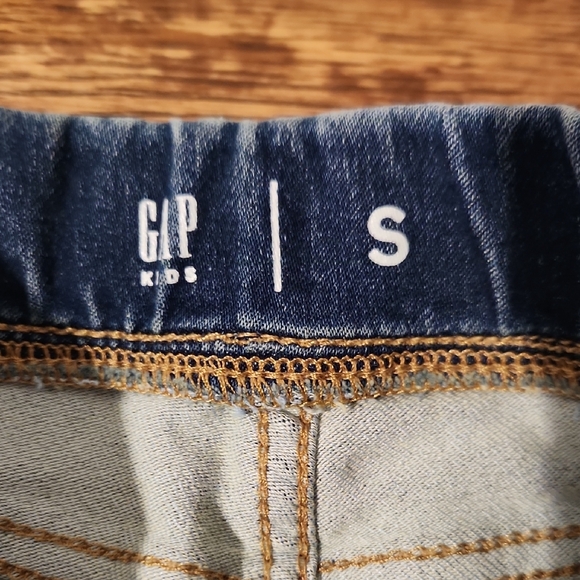 GAP Kids Blue Denim Skirt with White Lace Waist Tie Size Small - Picture 2 of 5